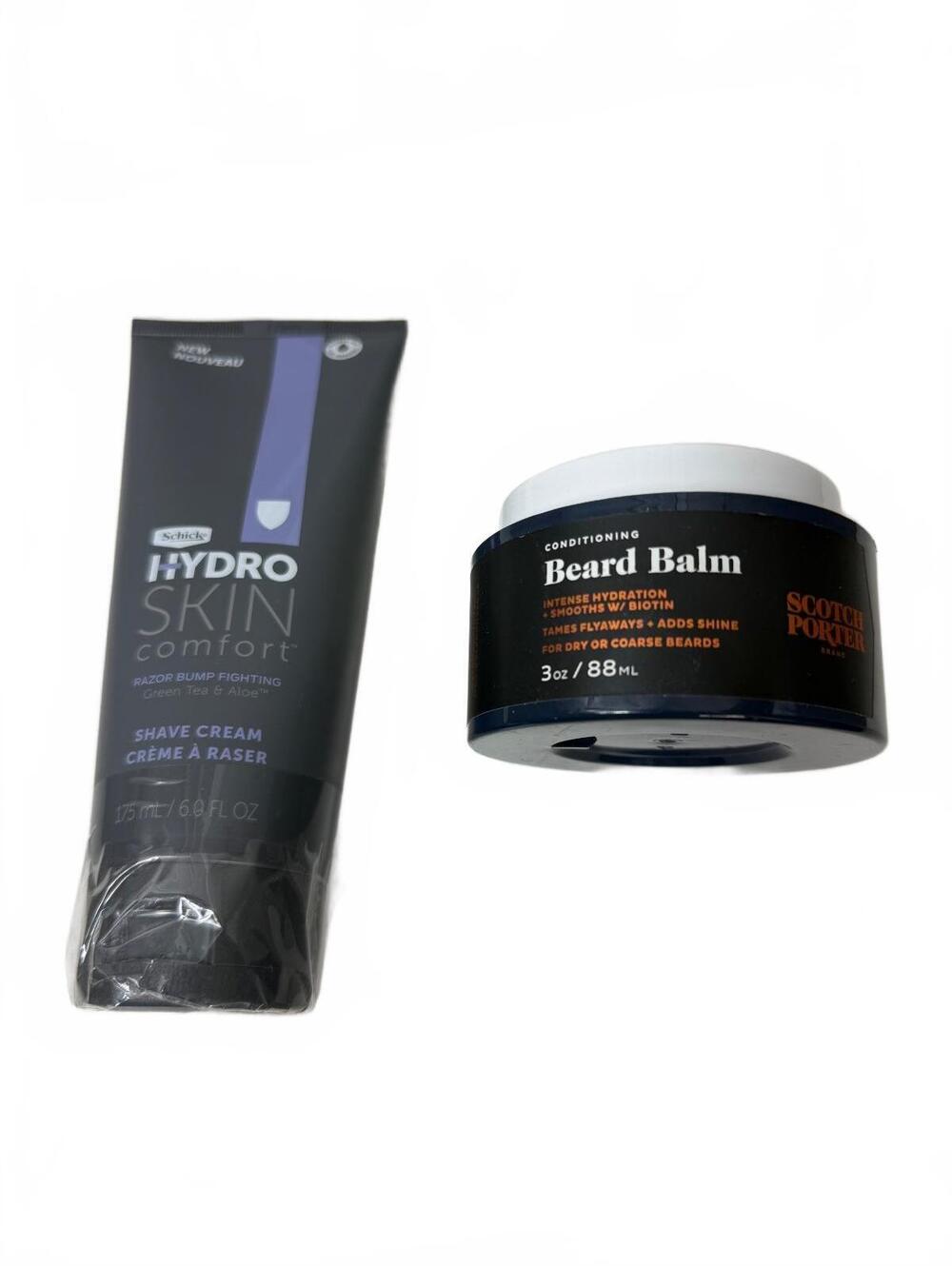 Schick Hydro Skin Shave Cream & Scotch Porter Conditioning Beard Balm